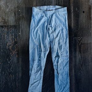 Molo Heather Grey Girls Knit Leggings — Size 116 (Approx. 5–6Y)